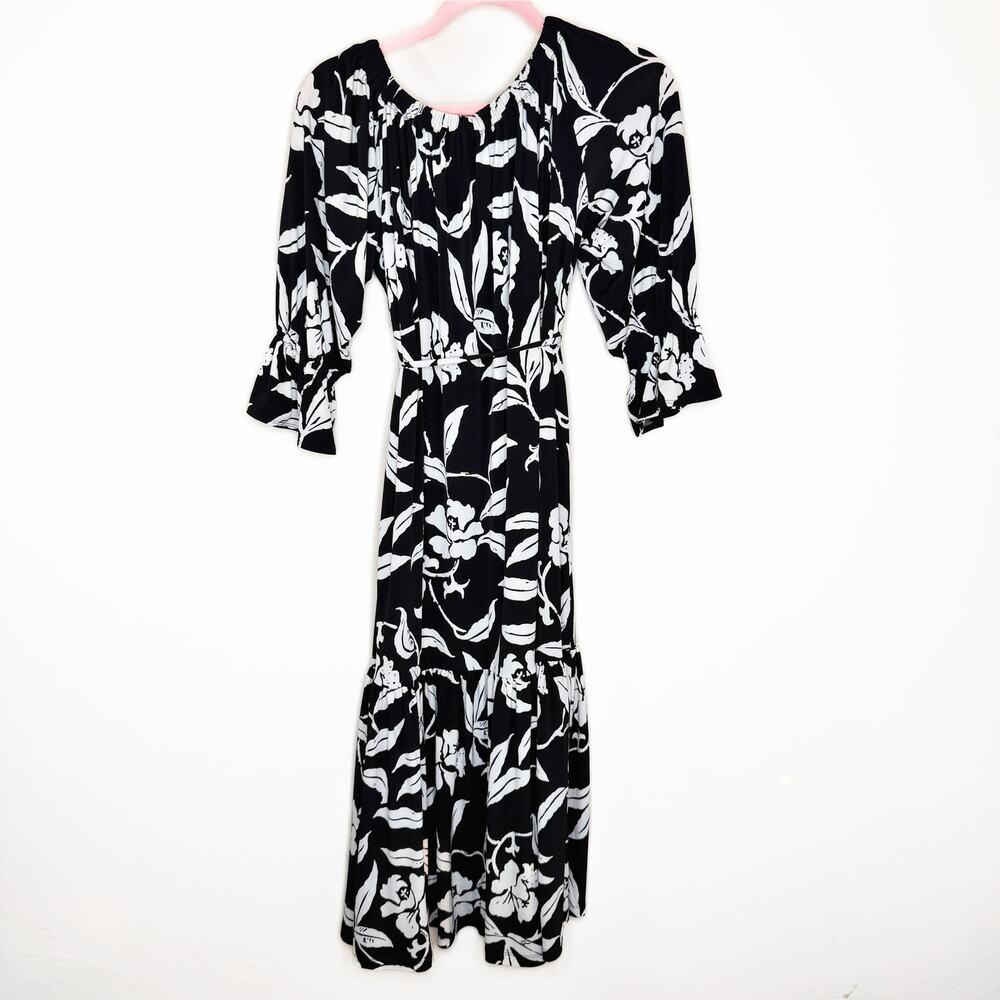 NWT Tommy Bahama Carmela Off The Shoulder Tie Waist Floral Midi Dress Small - Picture 9 of 15